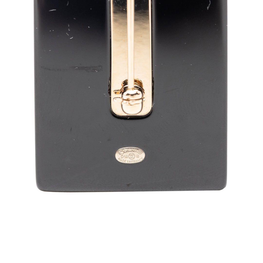 Chanel CC Resin et Perles fantaisie Perfume Bottle Pin Broche Plastique