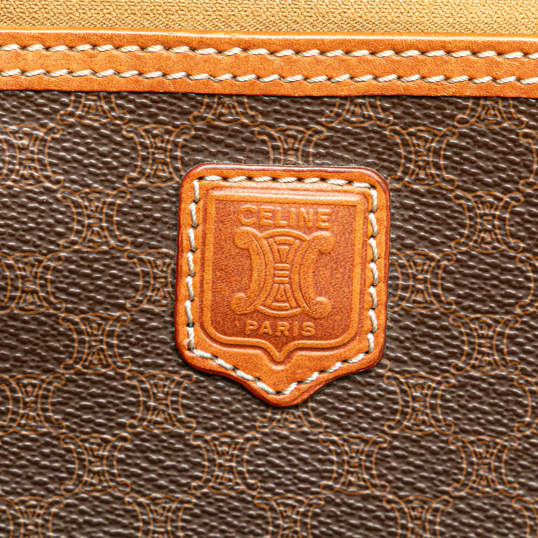 Macadam Coated Canvas Vanity Bag Brown - Gaby Paris