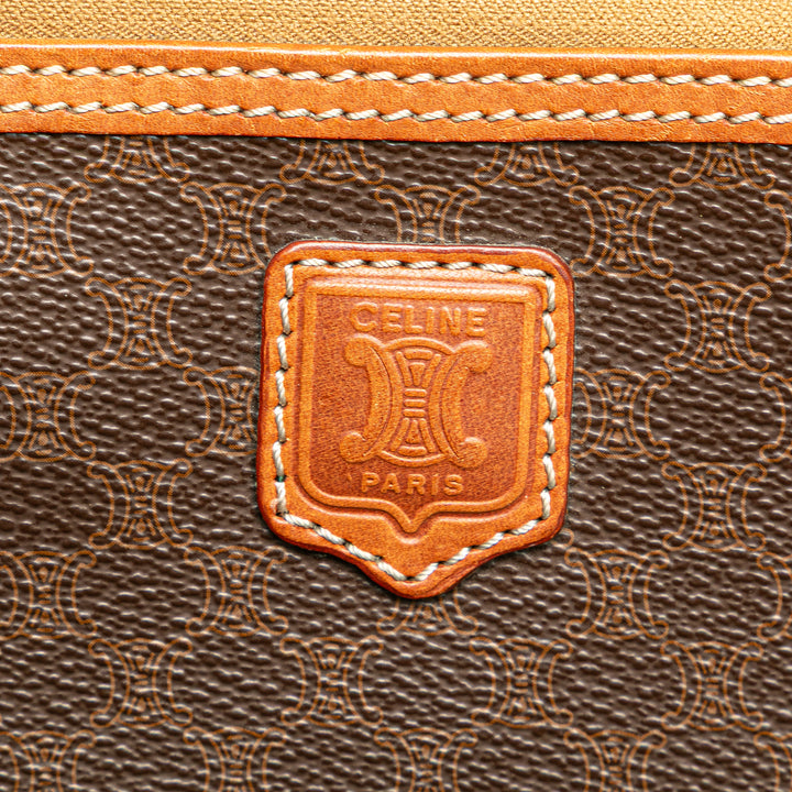 Macadam Coated Canvas Vanity Bag Brown - Gaby Paris