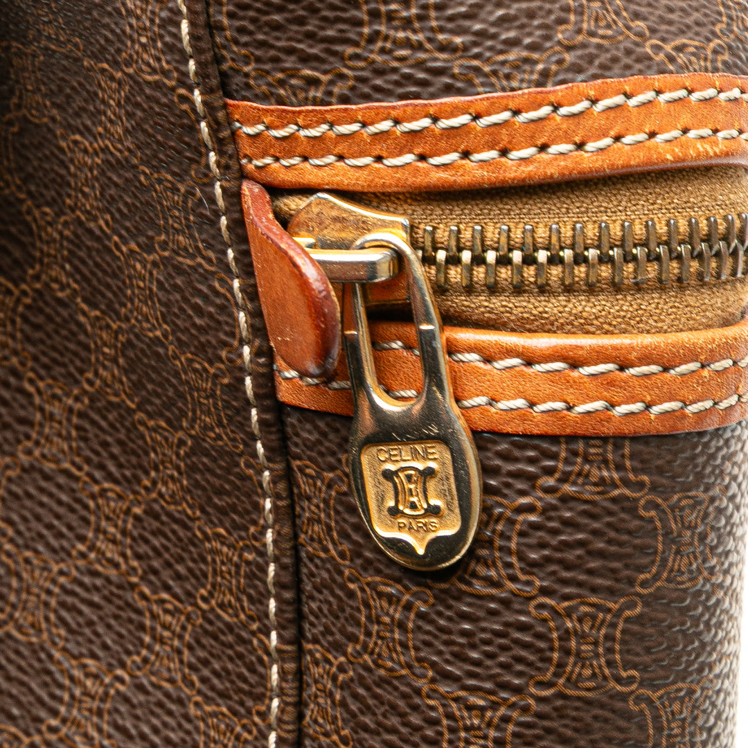 Macadam Coated Canvas Vanity Bag Brown - Gaby Paris