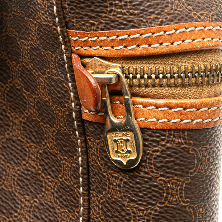 Macadam Coated Canvas Vanity Bag Brown - Gaby Paris