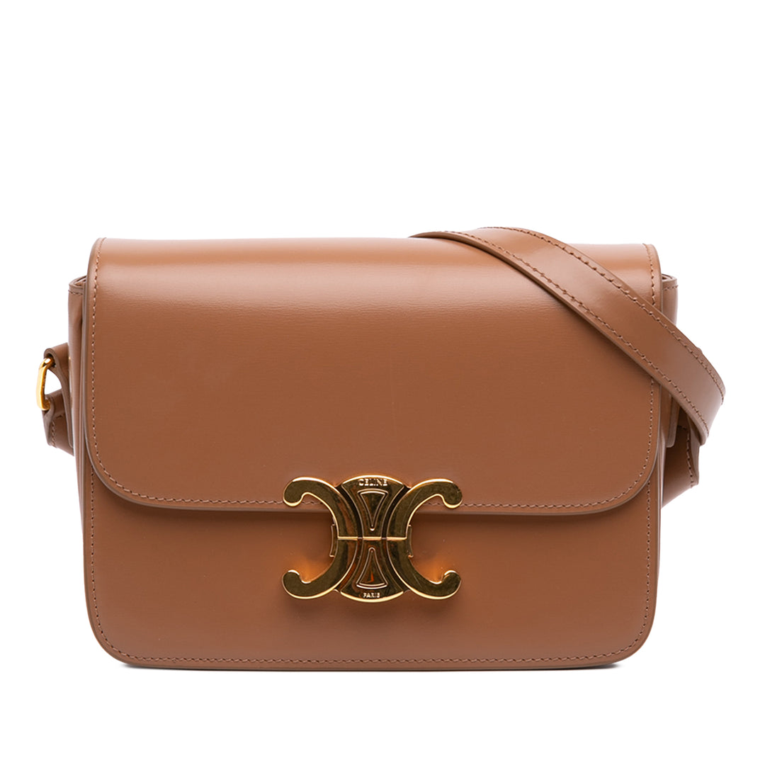 Celine brillant Triomphe Sac Teen Cuir de veau