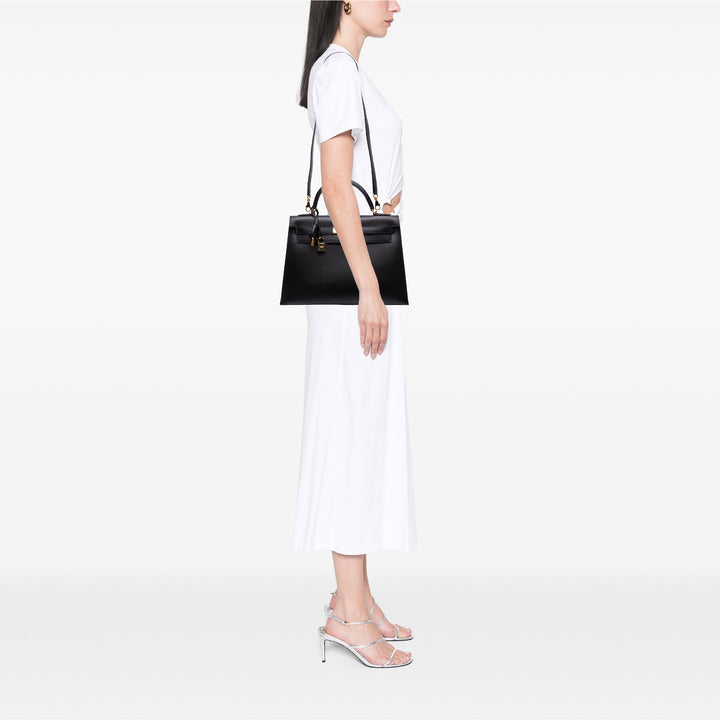 Box Calf Kelly II Sellier 32 Black - Gaby Paris
