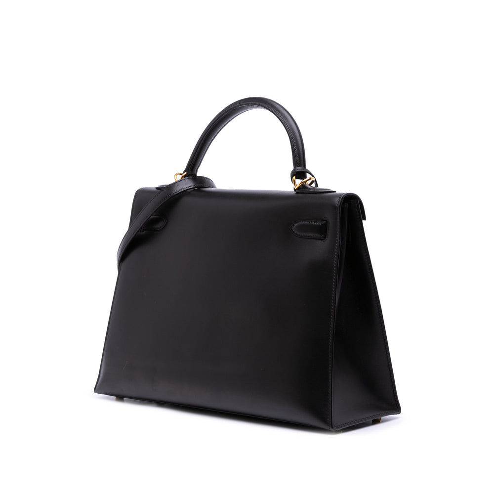 Box Calf Kelly II Sellier 32 Black - Gaby Paris