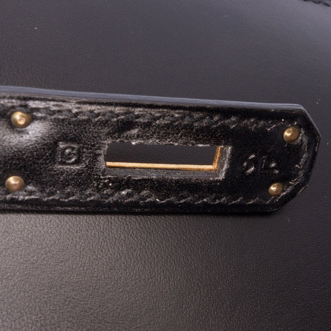Box Calf Kelly II Sellier 32 Black - Gaby Paris
