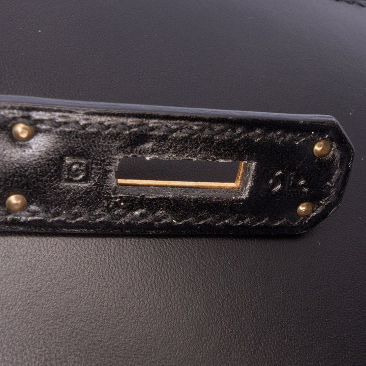 Box Calf Kelly II Sellier 32 Black - Gaby Paris