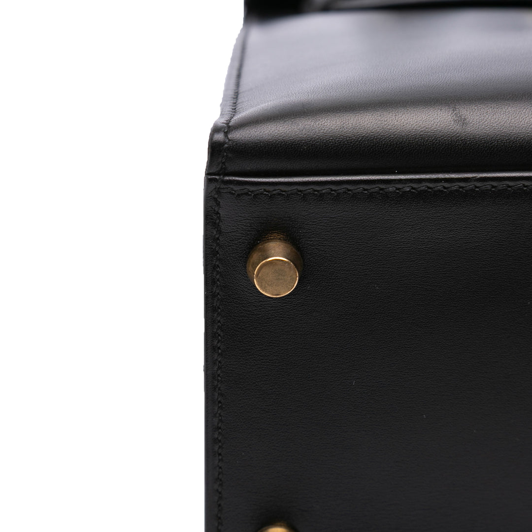 Box Calf Kelly II Sellier 32 Black - Gaby Paris