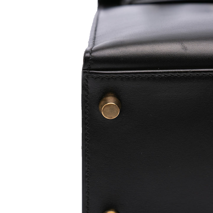 Box Calf Kelly II Sellier 32 Black - Gaby Paris