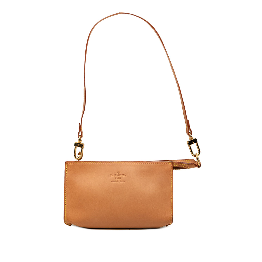 Louis Vuitton Pochette Vachetta Ambre Cabas Marron – vue principale – GABY PARIS