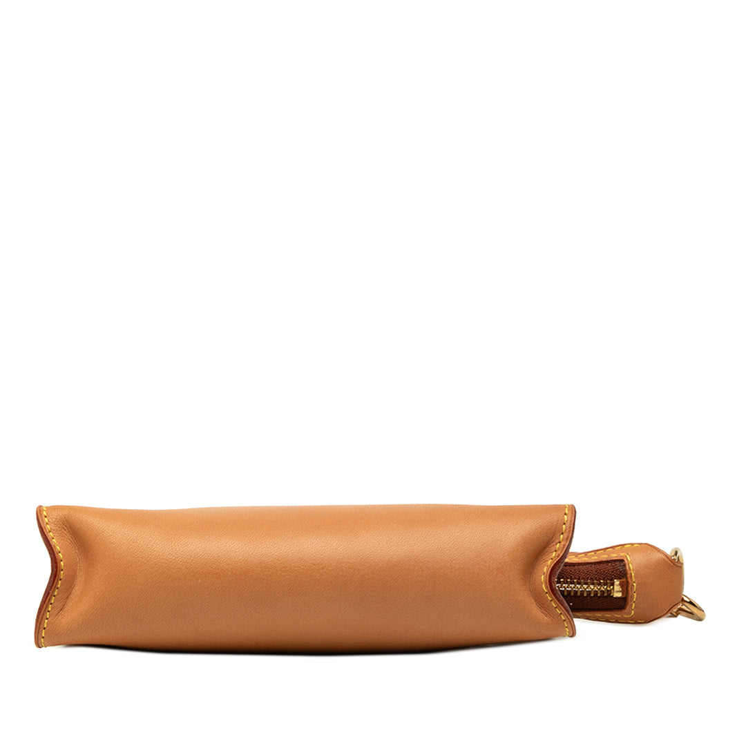 Louis Vuitton Pochette Vachetta Ambre Cabas Marron – vue 3 – GABY PARIS