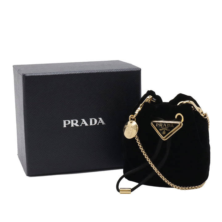 Prada Mini Velluto Drawstring Pochette