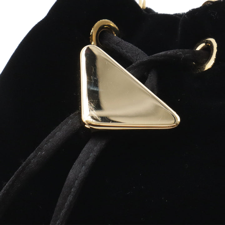 Prada Mini Velluto Drawstring Pochette
