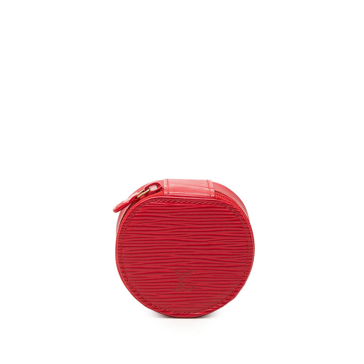 Louis Vuitton Ecrin Bijoux Travel Jewelry Étui Épi Rouge – vue principale – GABY PARIS