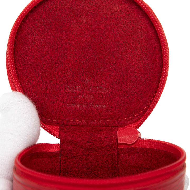 Louis Vuitton Ecrin Bijoux Travel Jewelry Étui Épi Rouge – vue 5 – GABY PARIS