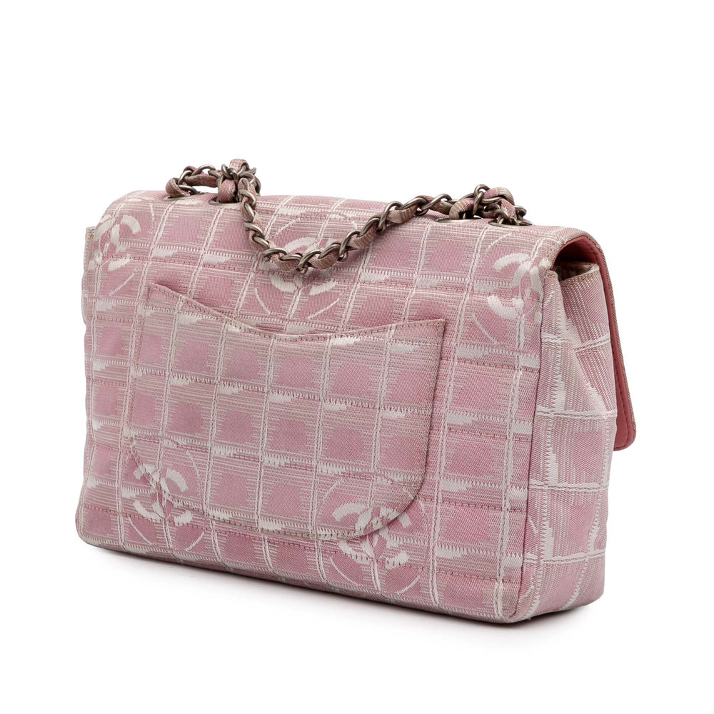 Medium New Travel Line Nylon Single Flap Pink - Gaby Paris
