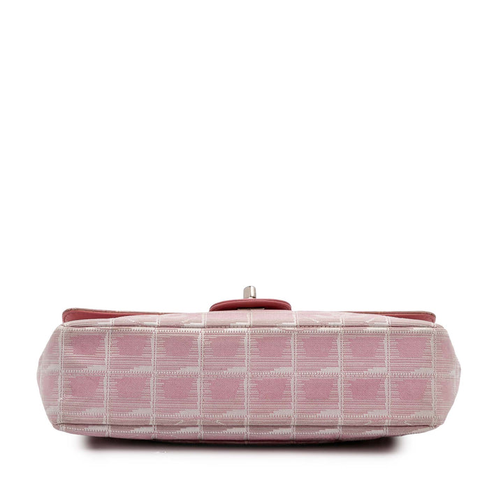 Medium New Travel Line Nylon Single Flap Pink - Gaby Paris