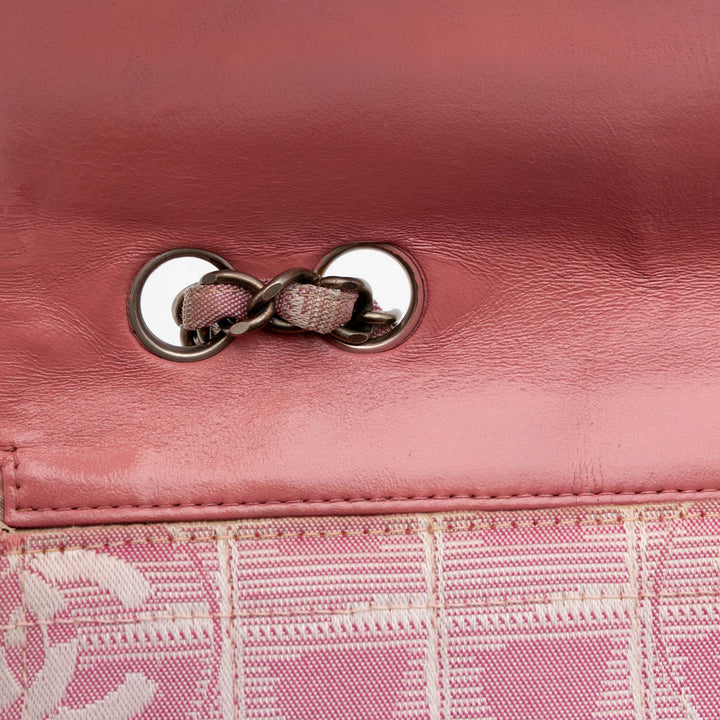 Medium New Travel Line Nylon Single Flap Pink - Gaby Paris