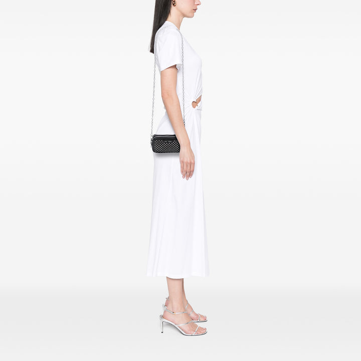 Miu Miu clouté Double Zippé Sac Cuir