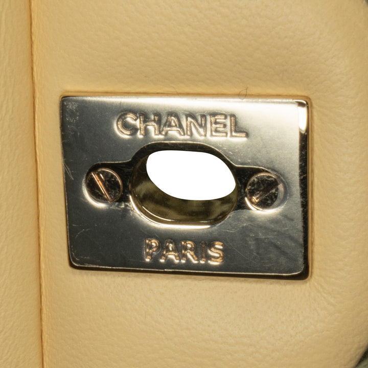 Chanel Medium Classic Fringed Tweed Double rabat Jaune – GABY PARIS Authentique