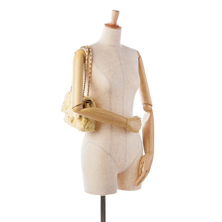 Chanel Medium Classic Fringed Tweed Double rabat Jaune – GABY PARIS Authentique