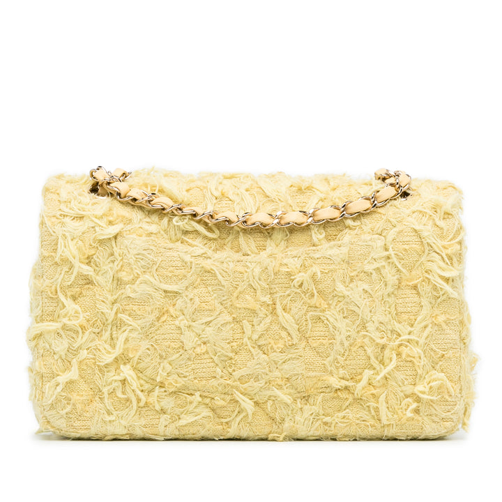 Chanel Medium Classic Fringed Tweed Double rabat Jaune – GABY PARIS Authentique