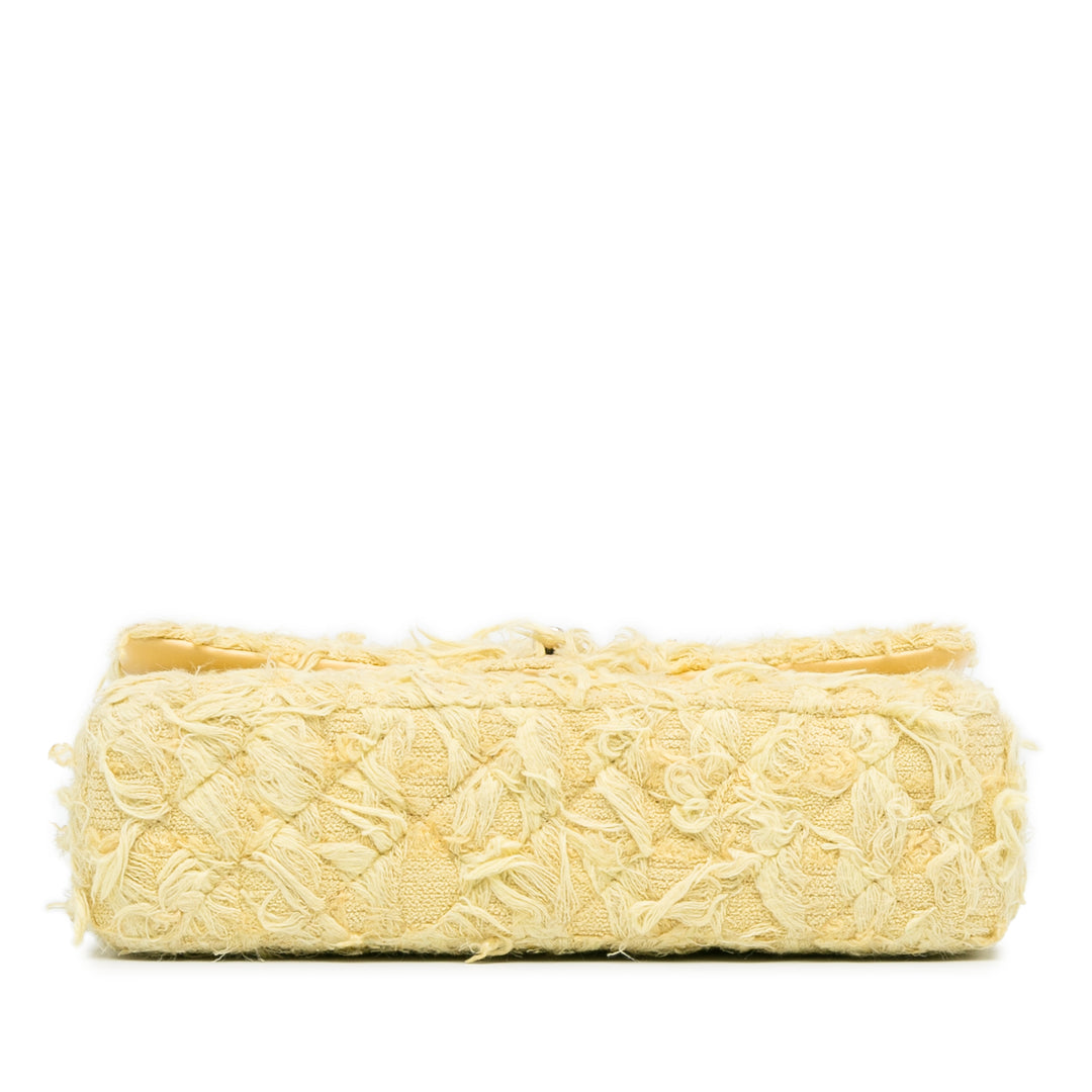 Chanel Medium Classic Fringed Tweed Double rabat Jaune – GABY PARIS Authentique