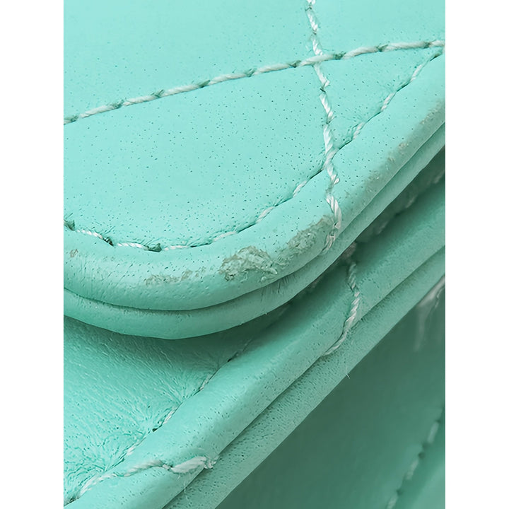 Chanel Matelassé Chaîne sac à Mini Cuir d'agneau Vert – vue 11 – GABY PARIS