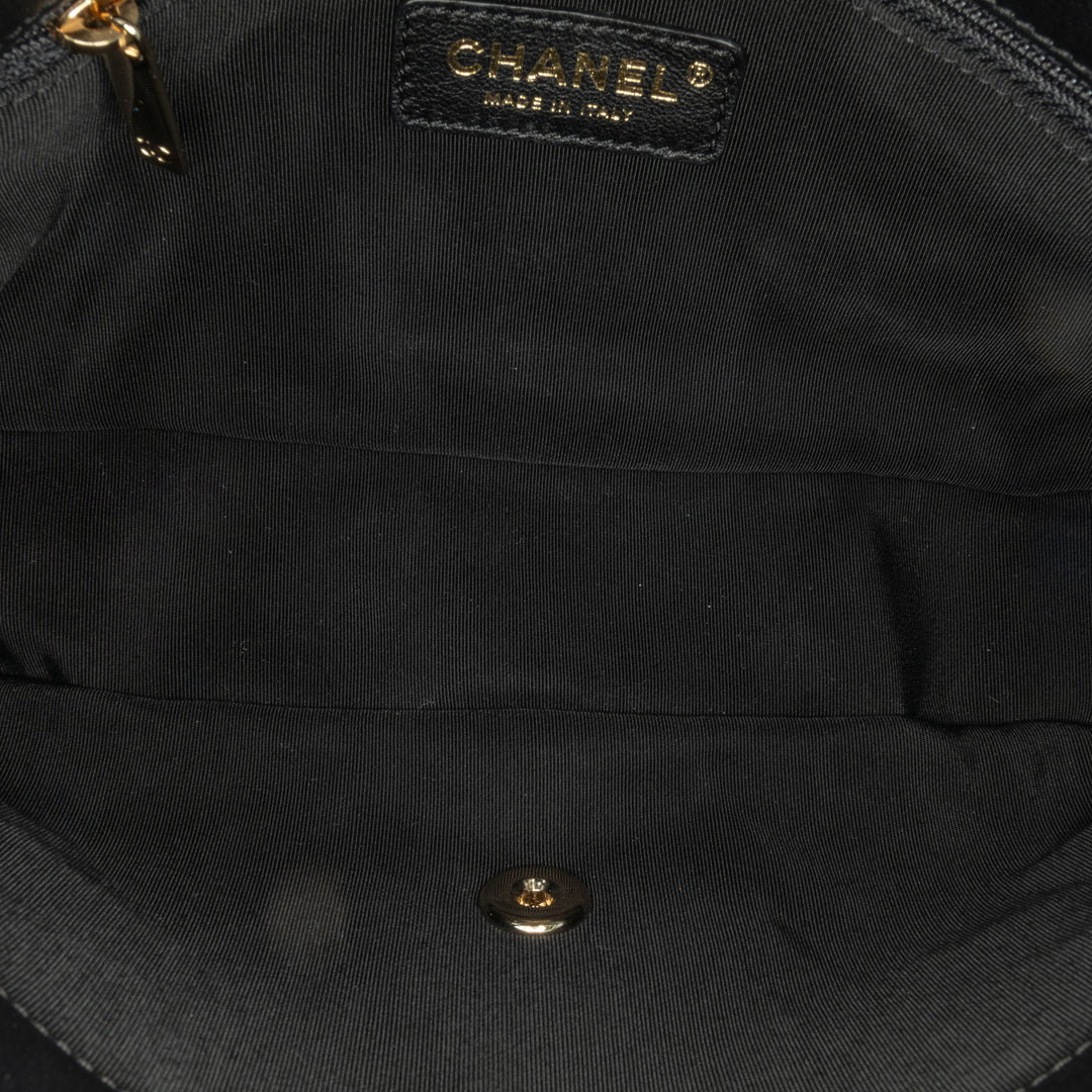 Medium Tweed Pearl Handle Flap Blue - Gaby Paris