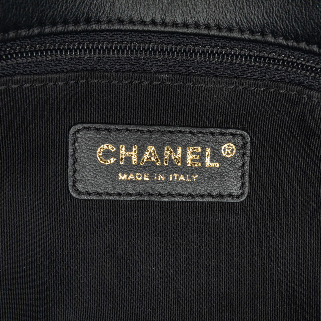 Medium Tweed Pearl Handle Flap Blue - Gaby Paris