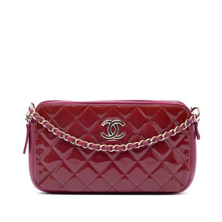 Matelassé CC Crown Double Zippé Sac Rouge