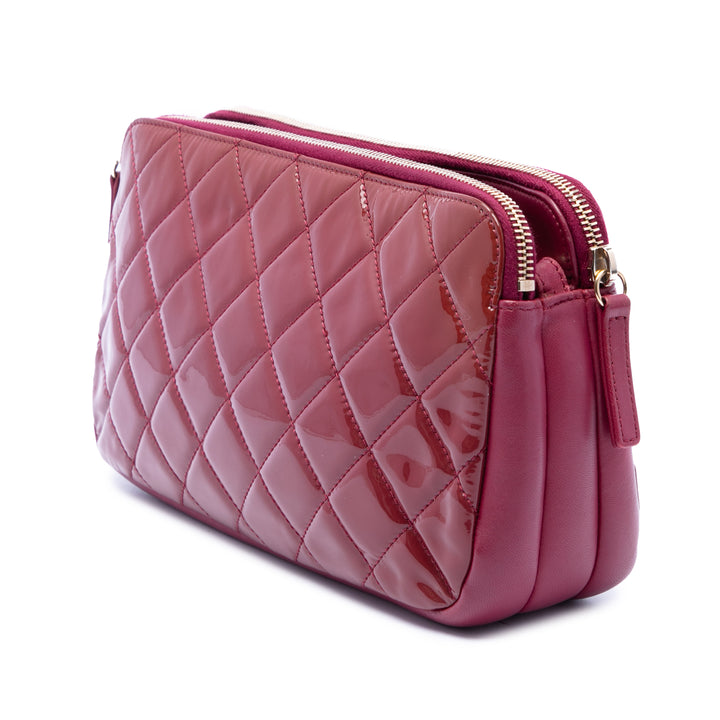 Matelassé CC Crown Double Zippé Sac Rouge