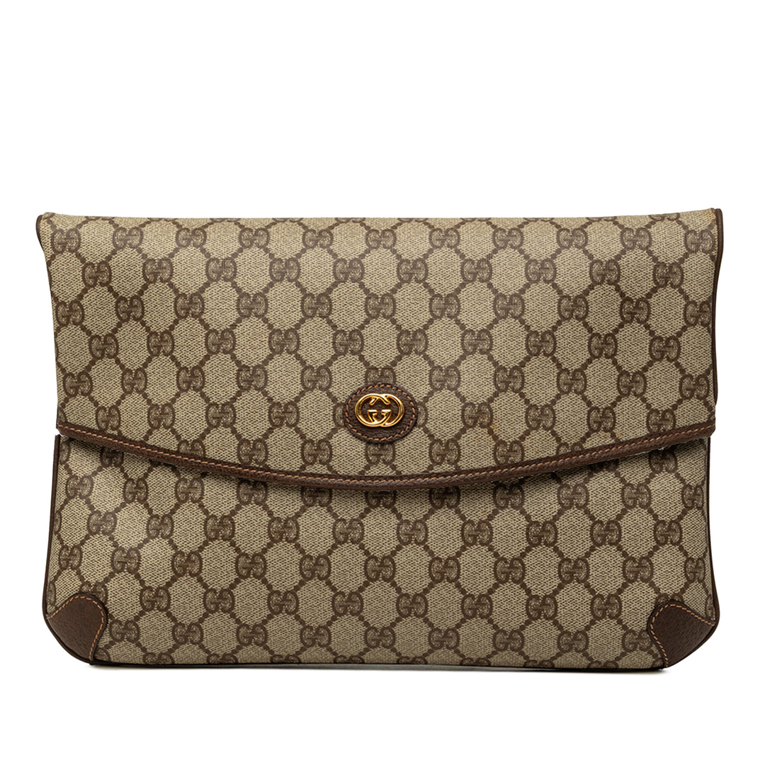 à rabat Pochette GG Supreme Beige