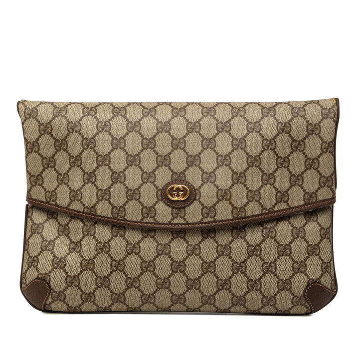 à rabat Pochette GG Supreme Beige