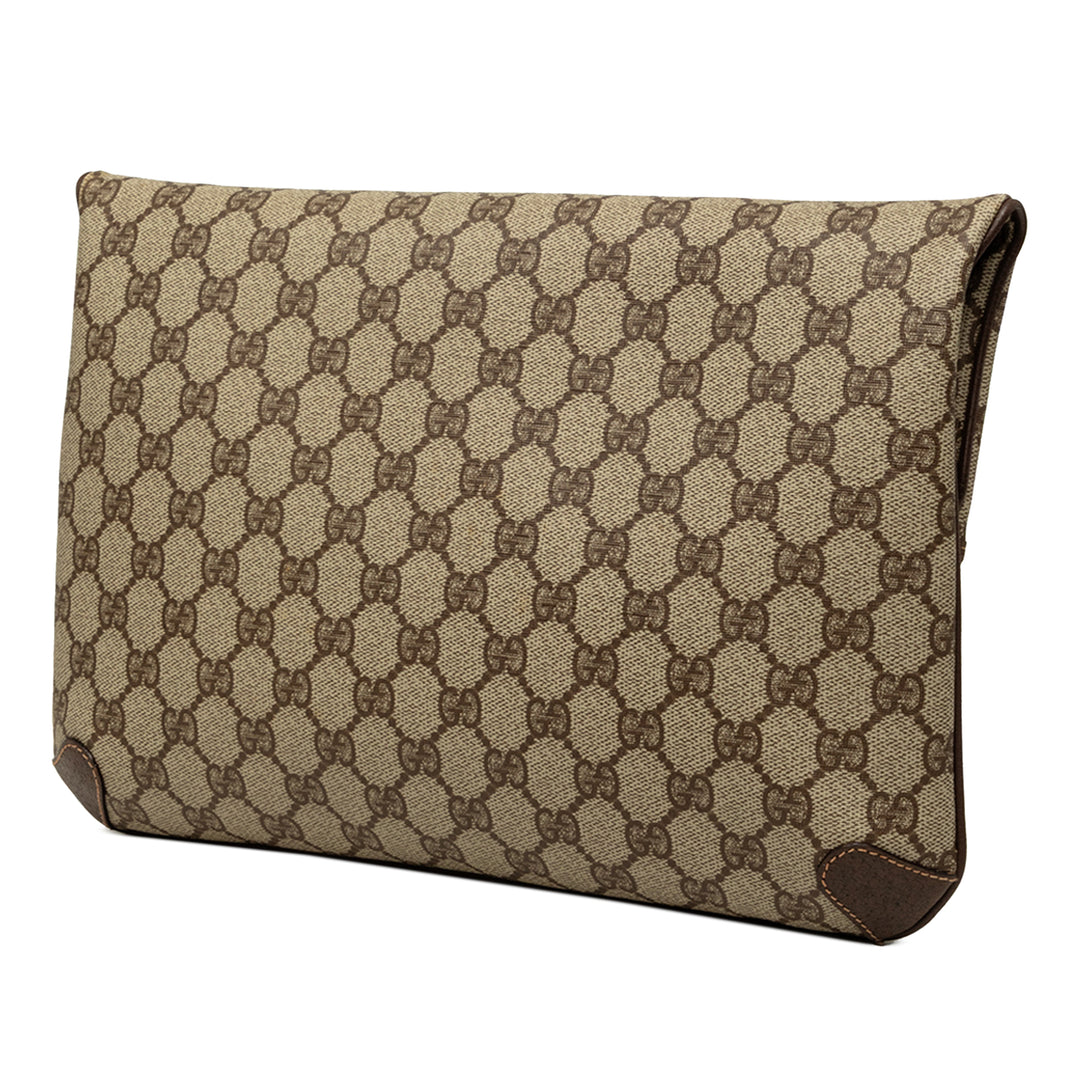 à rabat Pochette GG Supreme Beige