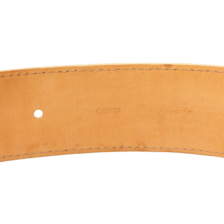 Initiales Ceinture Damier Azur Blanc