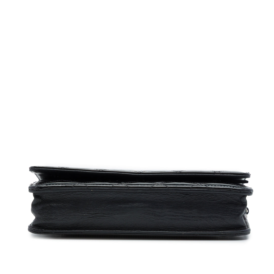 Chanel CC Matelassé Wallet on Chain Noir – vue 3 – GABY PARIS