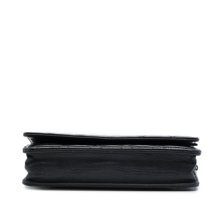 Chanel CC Matelassé Wallet on Chain Noir – vue 3 – GABY PARIS