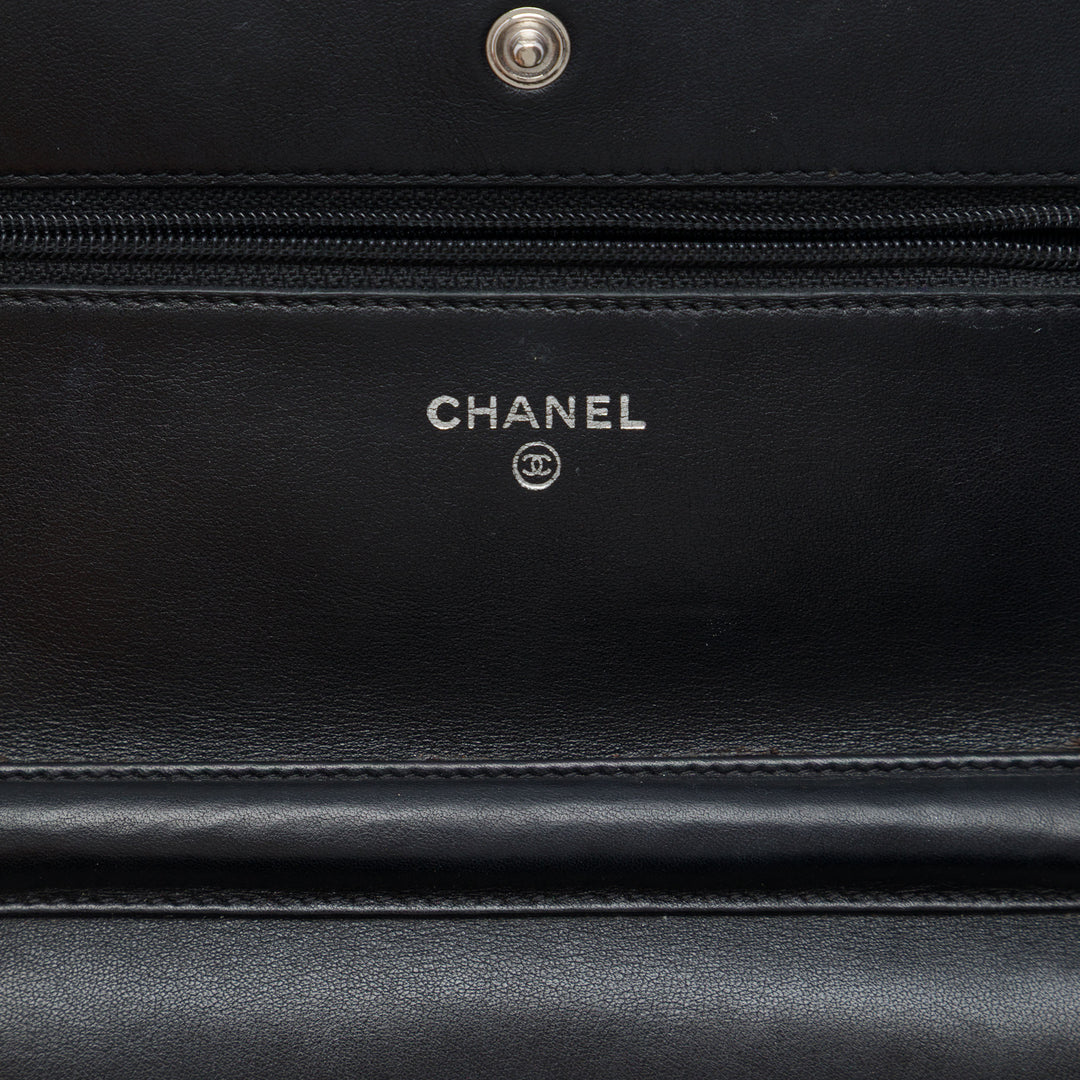Chanel CC Matelassé Wallet on Chain Noir – vue 5 – GABY PARIS