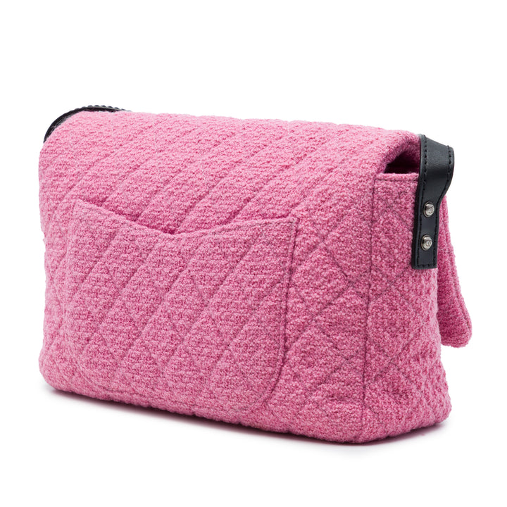 Matelassé Reissue 2.55 Easy Messenger à rabat Jumbo Tweed Rose