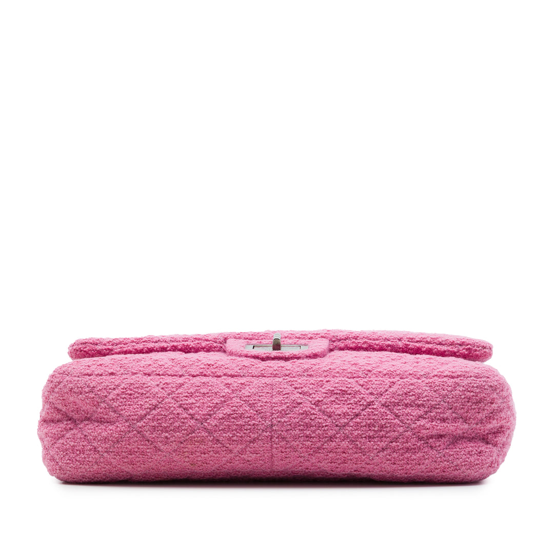 Matelassé Reissue 2.55 Easy Messenger à rabat Jumbo Tweed Rose