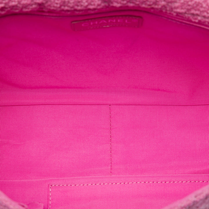 Matelassé Reissue 2.55 Easy Messenger à rabat Jumbo Tweed Rose