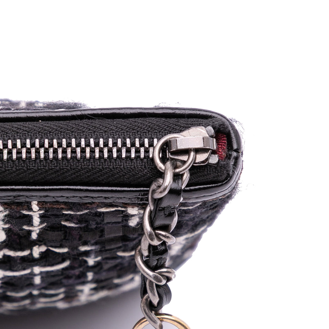 Medium Tweed Gabrielle O Case Clutch Black - Gaby Paris