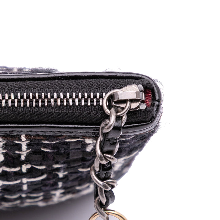 Medium Tweed Gabrielle O Case Clutch Black - Gaby Paris