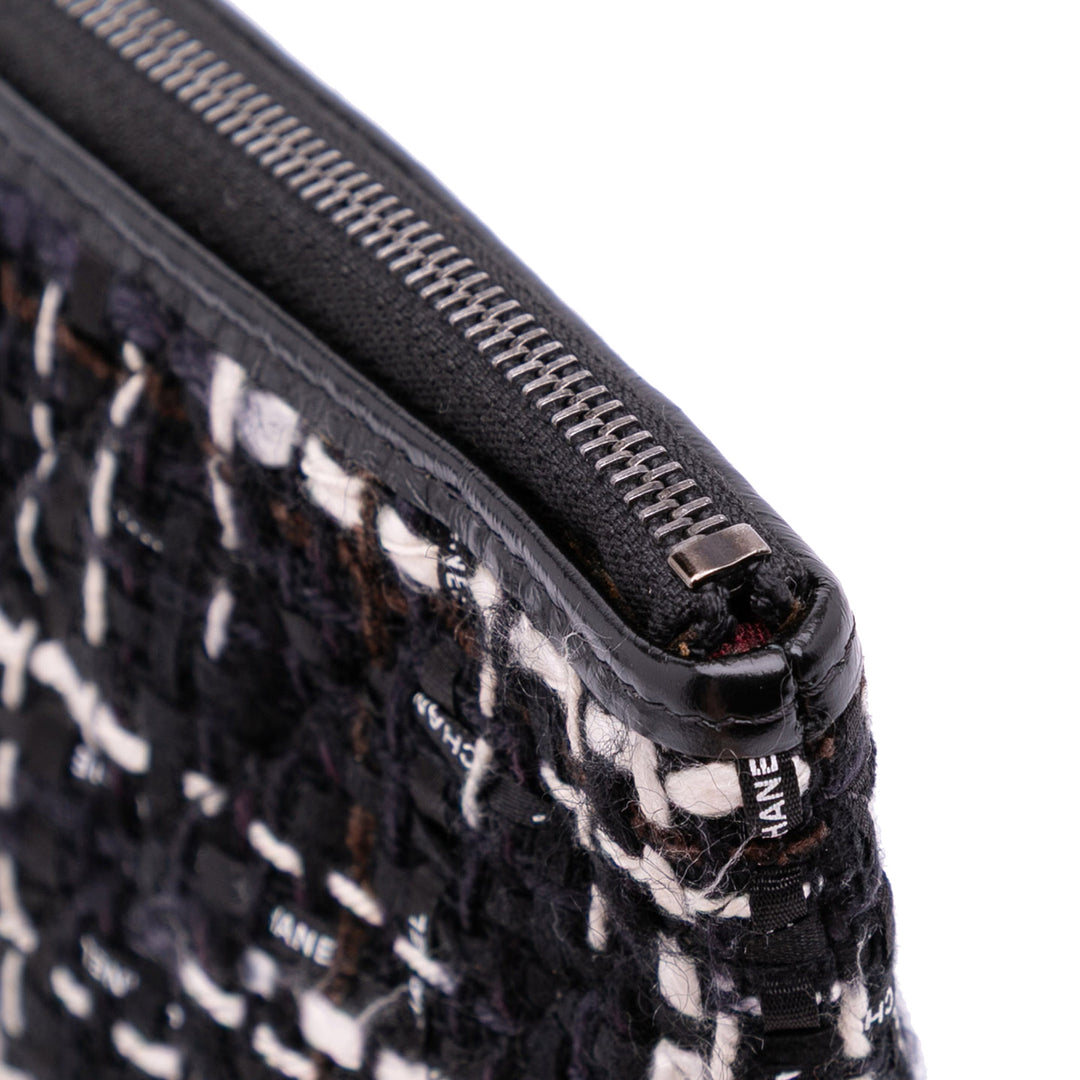 Medium Tweed Gabrielle O Case Clutch Black - Gaby Paris