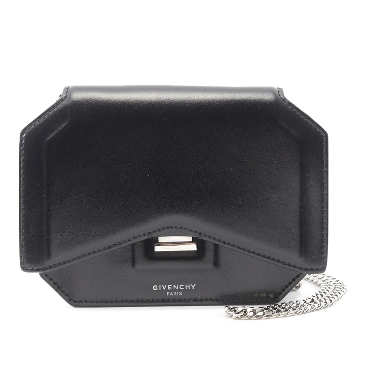 Givenchy Mini Smooth Cuir de veau Bow Cut Sac porté croisé Noir