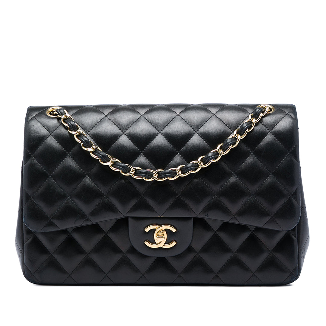 Chanel Jumbo Classic Cuir d’agneau Double rabat