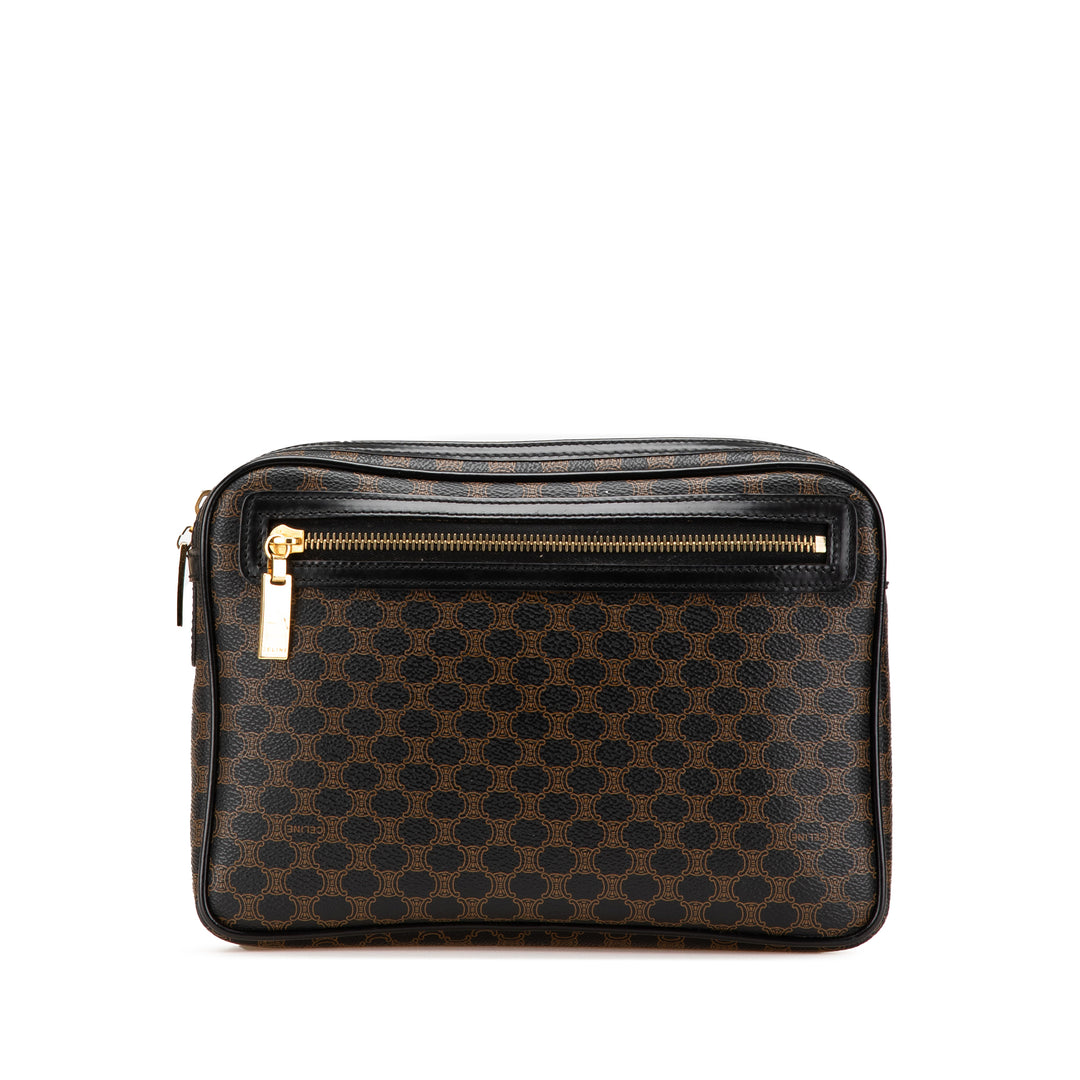 Macadam Coated Canvas Clutch Black - Gaby Paris