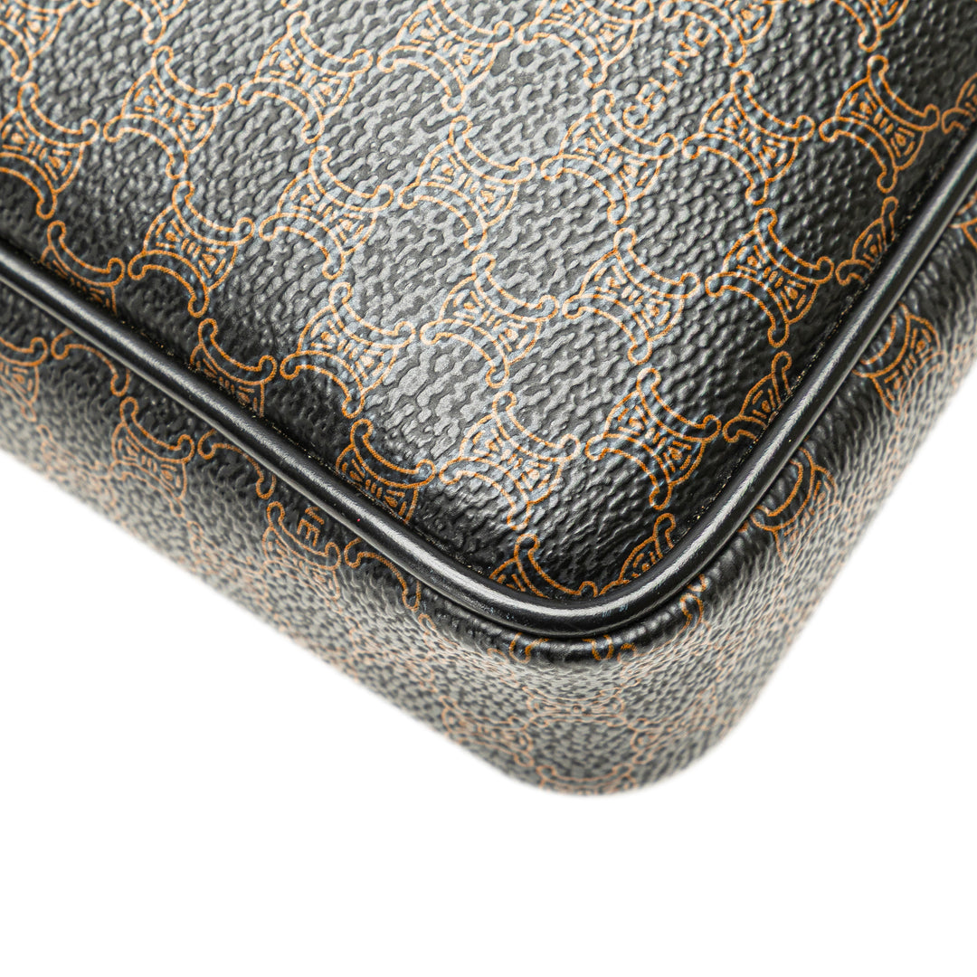 Macadam Coated Canvas Clutch Black - Gaby Paris