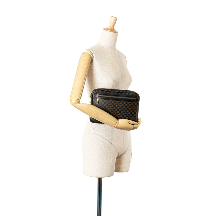 Macadam Coated Canvas Clutch Black - Gaby Paris