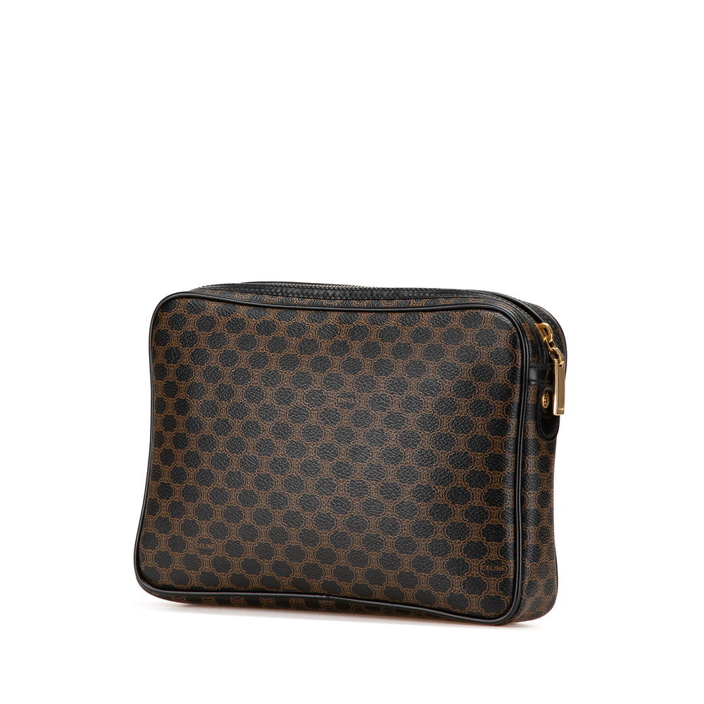 Macadam Coated Canvas Clutch Black - Gaby Paris